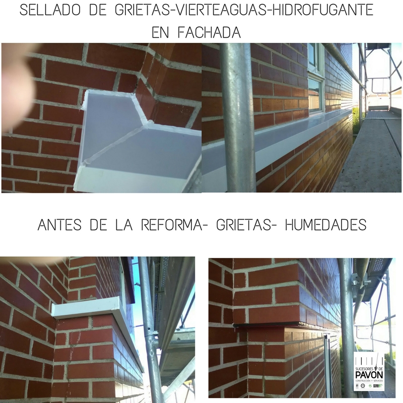 sellado de grietas y vierteaguas