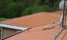 Detalle de Impermeabilización con teja plana en cubierta, Galdakano, Vizcaya